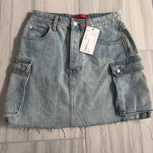 Signature8 Mini Denim Pocket Skirt